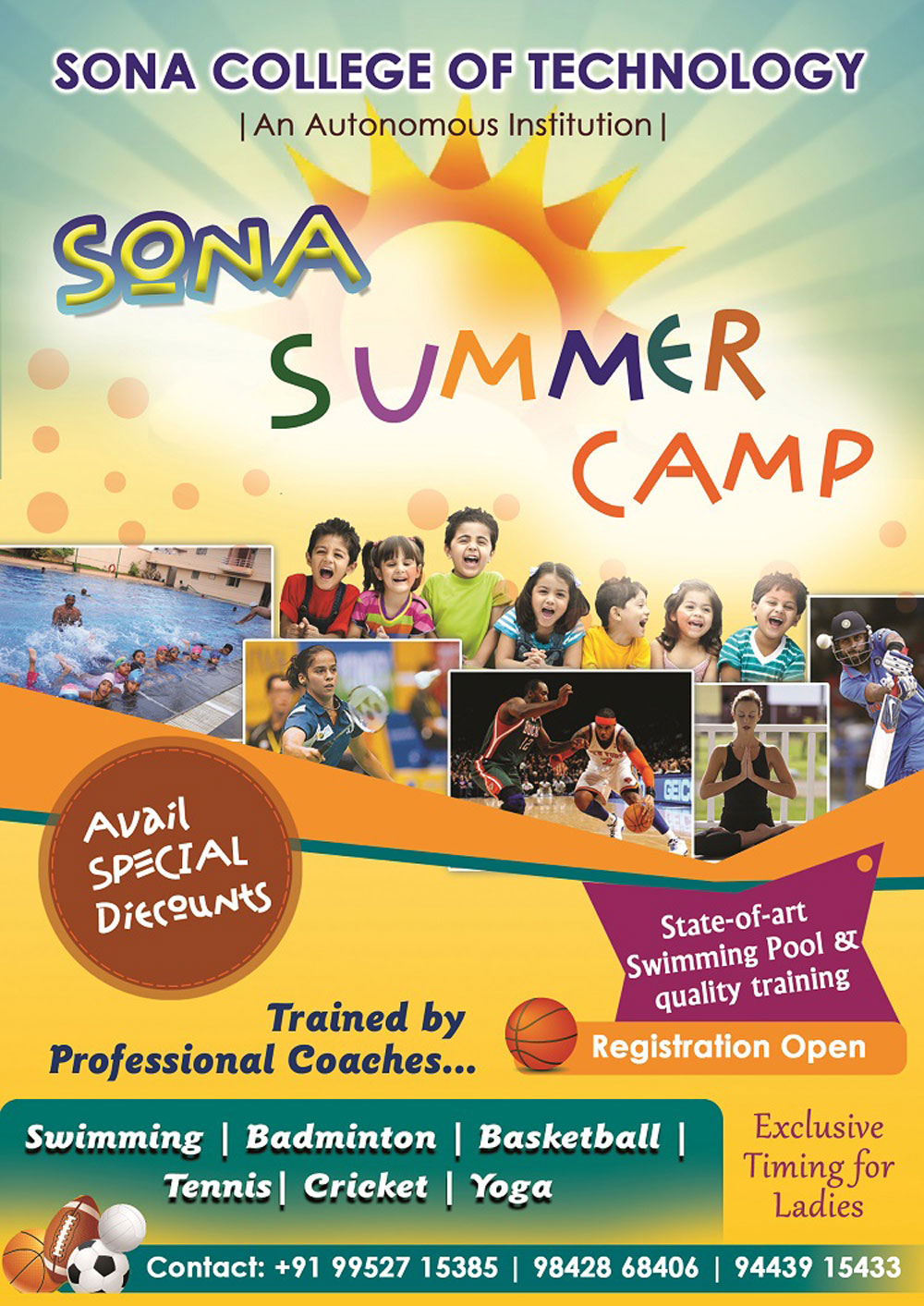 Summer Camp 2017 at Sona College of Technology, Salem, Tamilnadu SONA