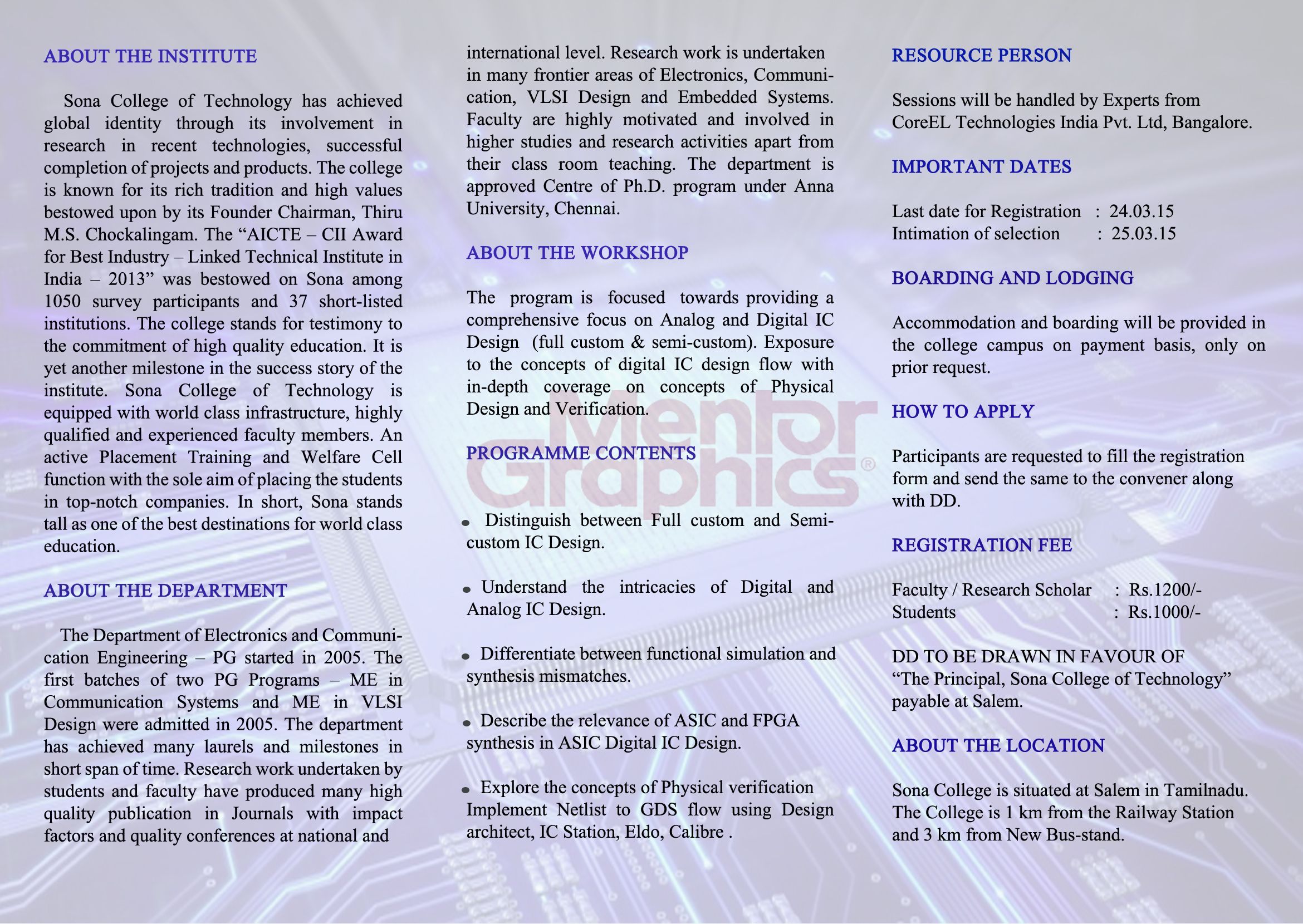 asic design workshop