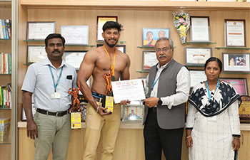 Sona College student wins at Mr. Tamil Nadu Bodybuilding Championship