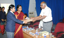 Prof.Dr.Usha, and Gayathri, receive Award