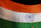 international students with indian flag