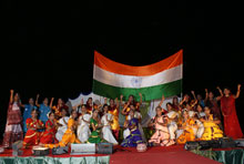 fn students with indian flag