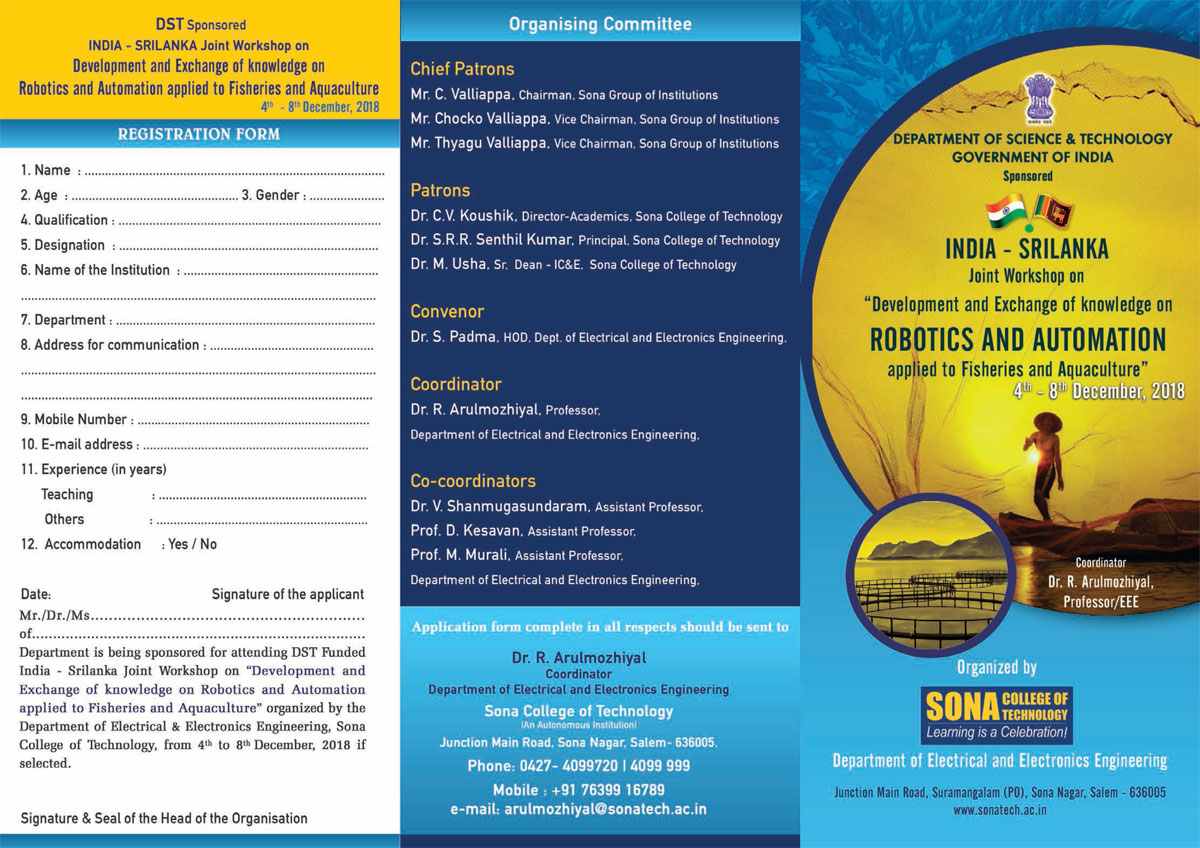 DST Sponsored India-Srilanka Workshop - "Development and Exchange of
