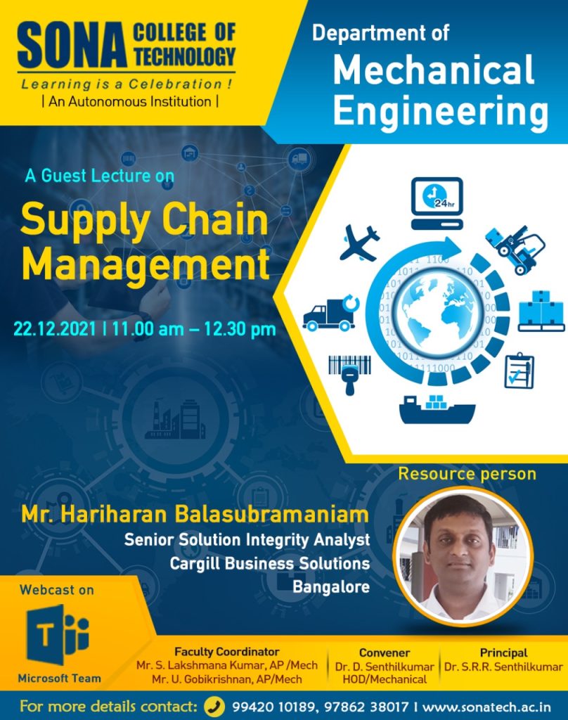 A Guest Lecture on Supply Chain Management