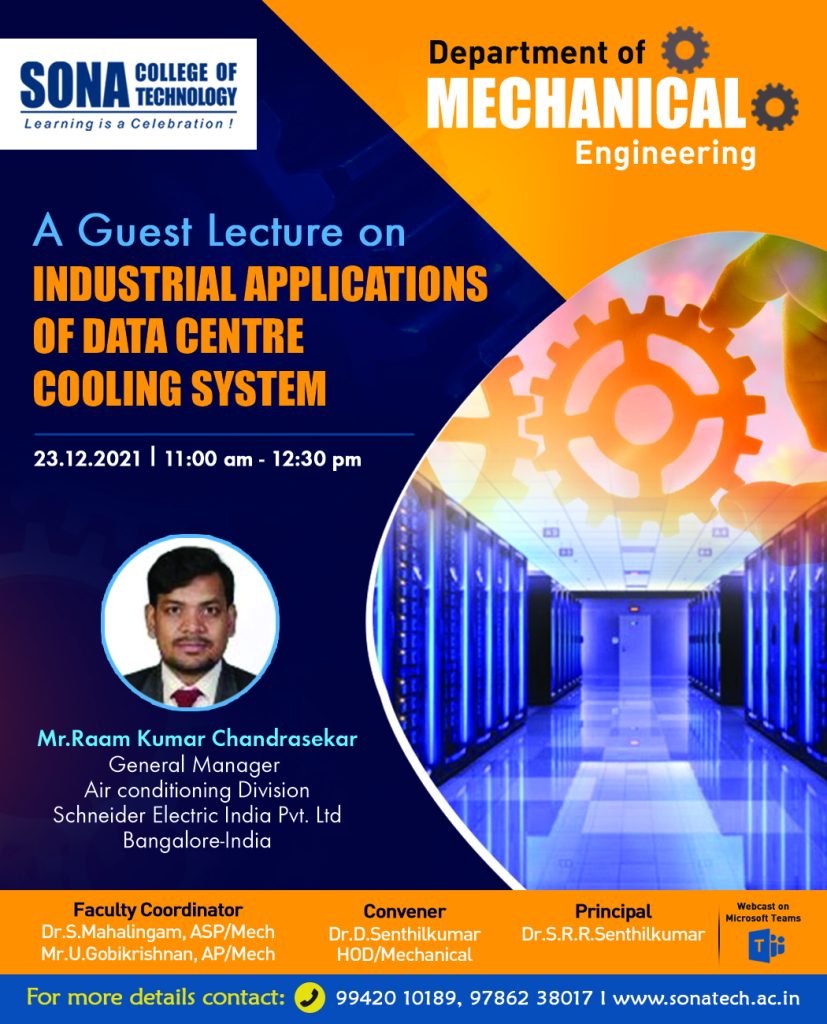 A Guest Lecture on Industrial Applications of Data Centre Cooling System