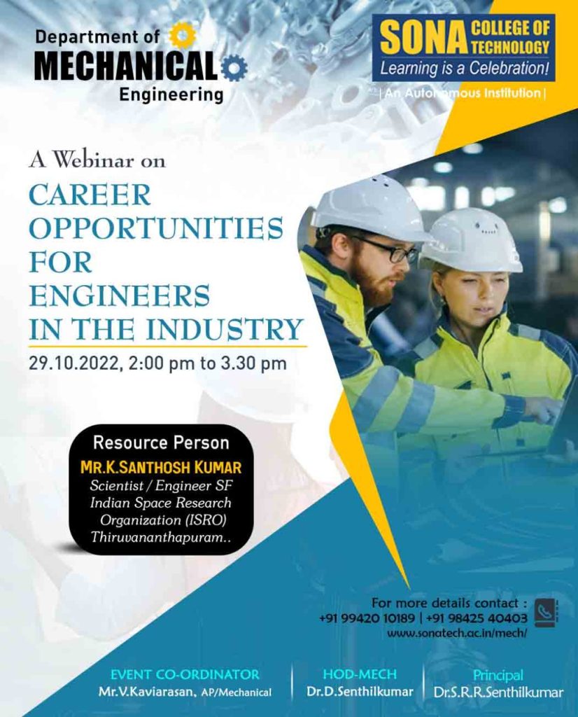 Career opportunities of Engineers in the Industry
