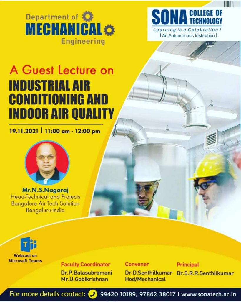 A Guest Lecture on Industrial Air Conditioning and Indoor Air Quality