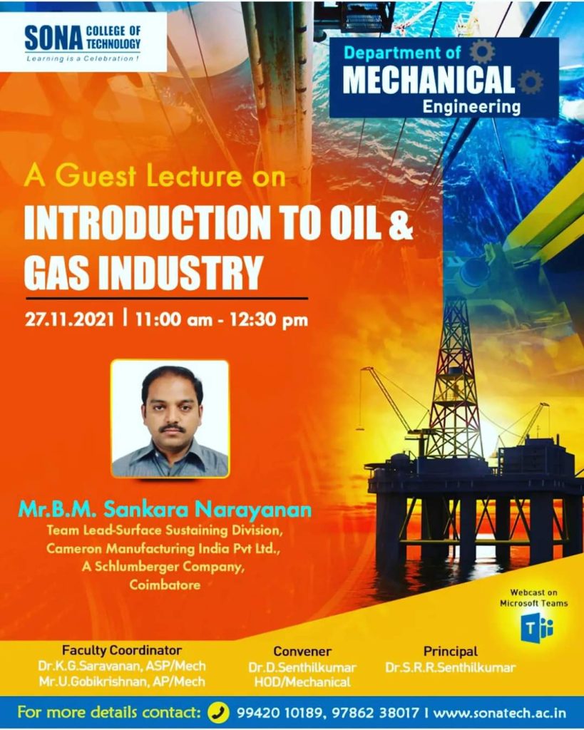 A Guest Lecture on Introduction To OIL & GAS Industry 