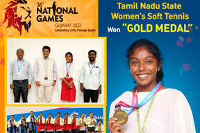 Sona's student Ms.Thirumangai bagged Gold in Soft Tennis