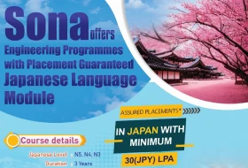 Sona offers Engineering programmes with Placement guaranteed Japanese Language Module